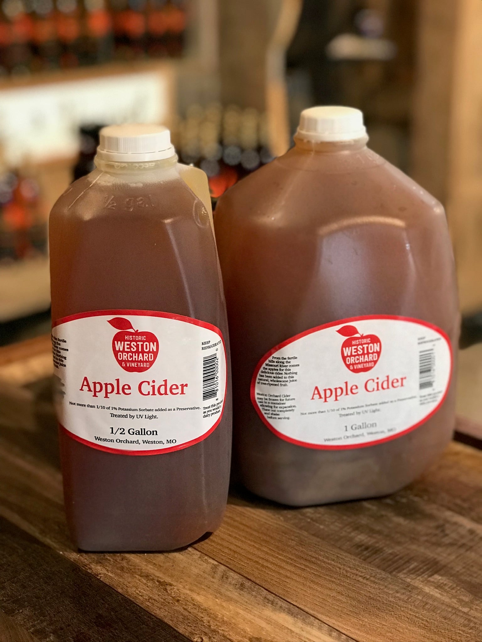 Cider slushies and hot spiced cider at the Cider Barn